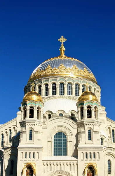 Domes of the Naval Cathedral of St. Nicholas — Stock Photo, Image
