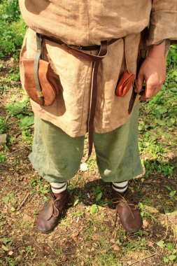 Old Slavic men's clothing clipart