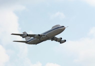 Russian military aircraft “Il-80 ” in flight clipart