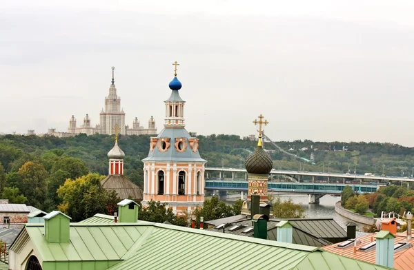 Kijk op de Mussenheuvels in Moskou — Stockfoto