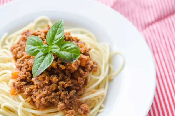 Jantar de espaguete italiano — Fotografia de Stock