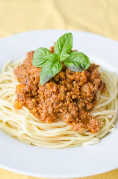 Cena italiana di spaghetti — Foto Stock