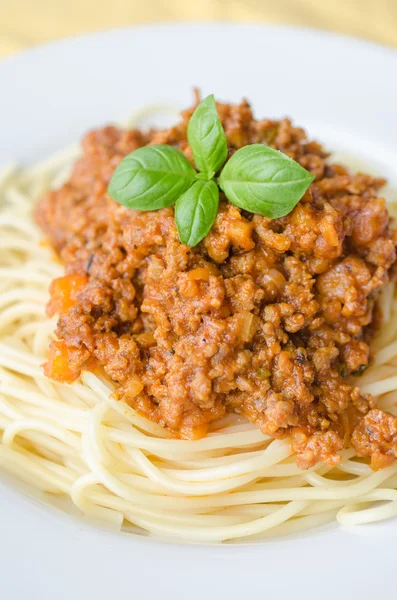 Italienska spagetti middag — Stockfoto