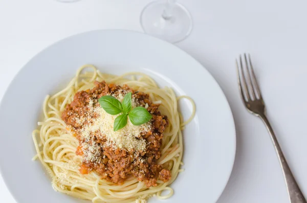 stock image Italian spaghetti dinner