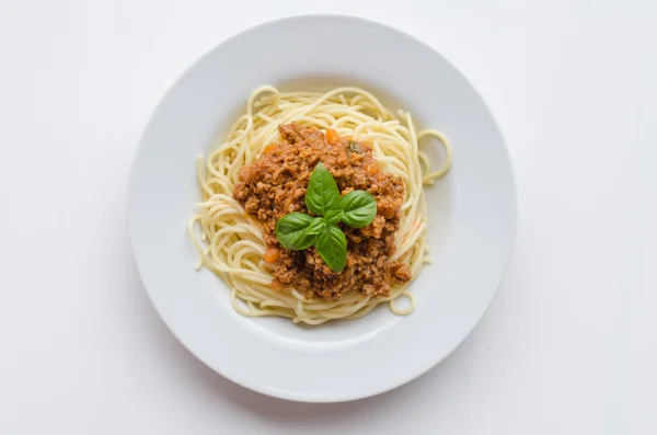 Italian spaghetti dinner — Stock Photo, Image