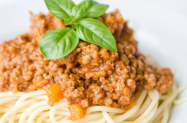 Jantar de espaguete italiano — Fotografia de Stock
