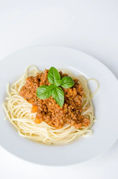 Italské špagety večeře — Stock fotografie