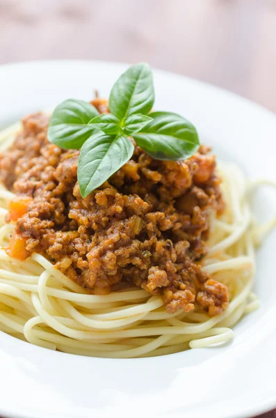 Italské špagety večeře — Stock fotografie