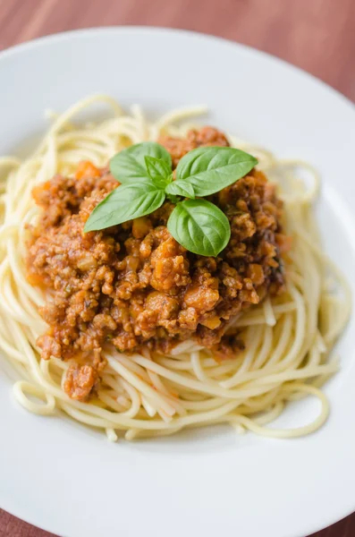 Italiensk spaghetti middag - Stock-foto