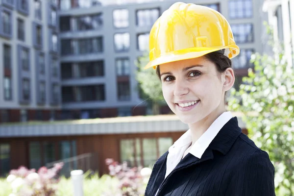 Жіночий інженера-будівельника — стокове фото