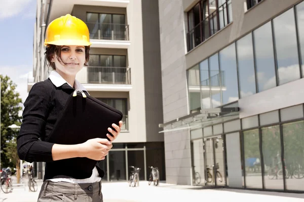 Female construction engineer — Stock Photo, Image