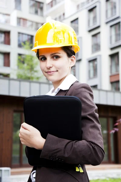 Engenheiro de construção feminino — Fotografia de Stock