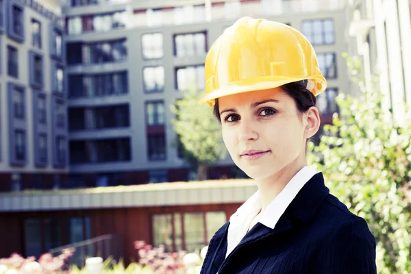 Жіночий інженера-будівельника — стокове фото