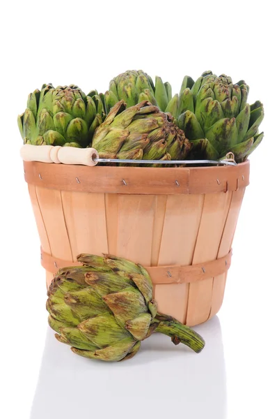 Artichokes in a Basket — Stock Photo, Image