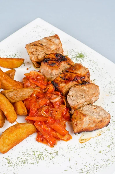 Gegrilde kebab varkensvlees — Stockfoto