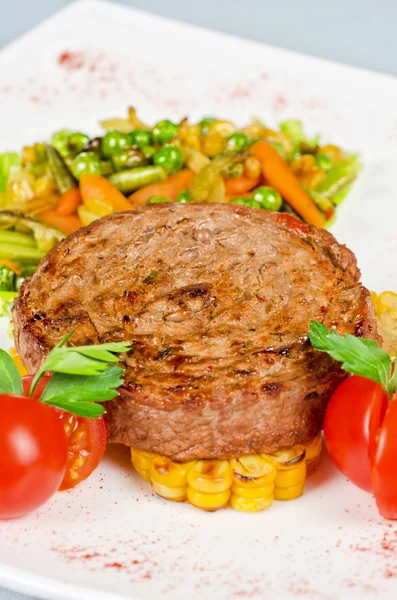Hovězí steak maso — Stock fotografie