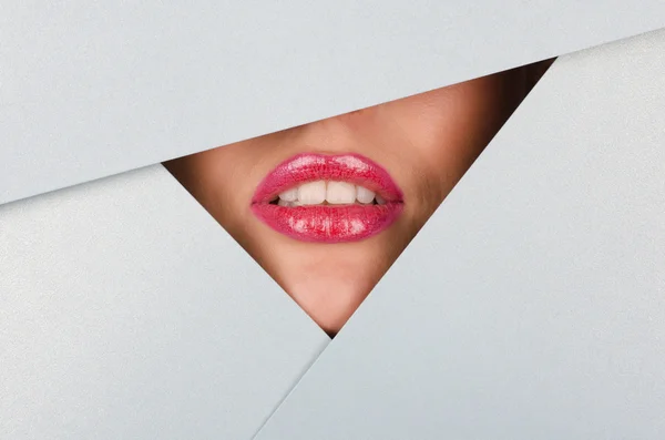 Beautiful female lips — Stock Photo, Image