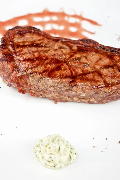 Juicy rib-eye beef steak — Stock Photo, Image