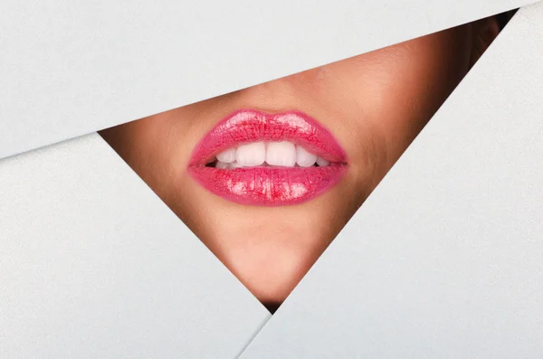 Szép női ajkak — Stock Fotó