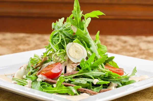 Tasty salad of beef tongue — Stock Photo, Image