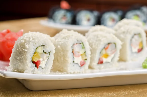 Krewetki roll sushi — Zdjęcie stockowe