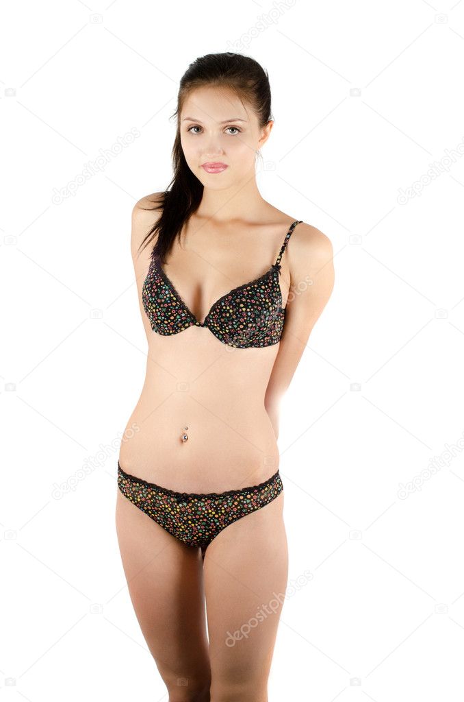 Attractive Girl Unwear Bra Pg Bikini, Back Biew Stock Photo, Picture and  Royalty Free Image. Image 145116987.