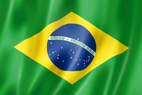 Brasiliansk flagga — Stockfoto