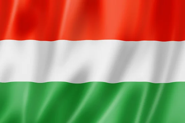 Węgierskiej flagi — Zdjęcie stockowe