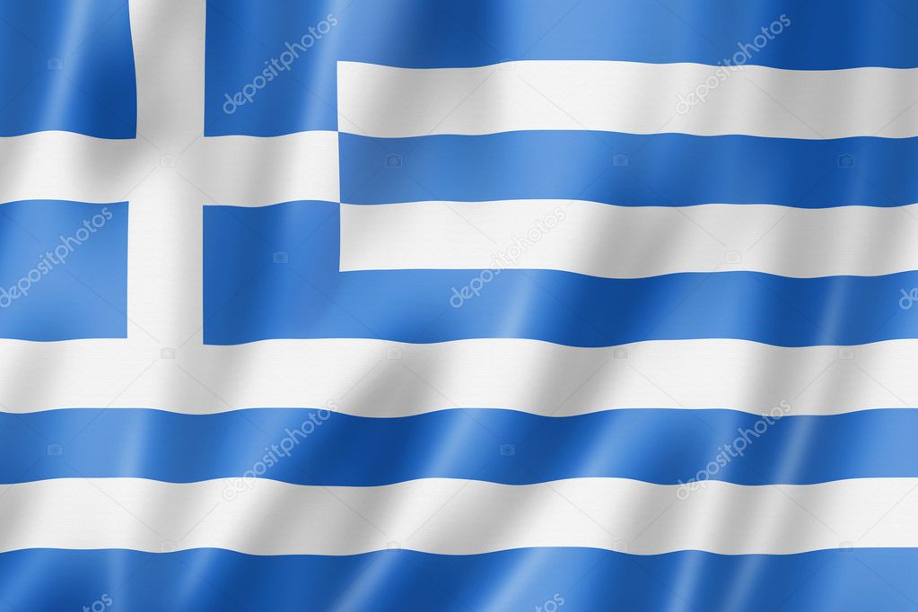 Griechische Flagge - Stockfotografie: lizenzfreie Fotos © daboost 10884831