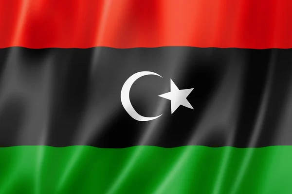 Bandeira líbia — Fotografia de Stock