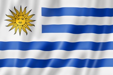 Uruguaian flag clipart