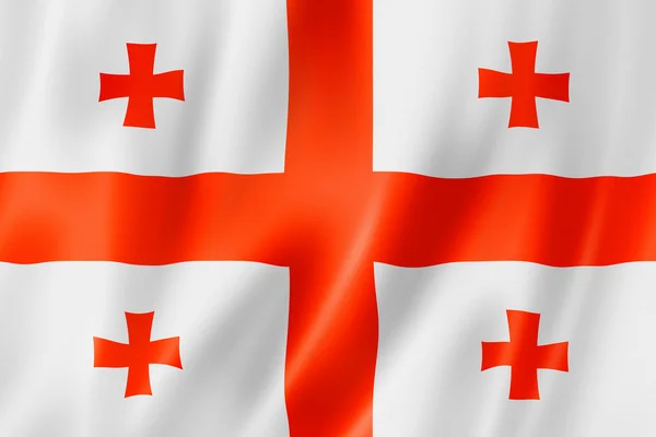 格鲁吉亚国旗 — 图库照片