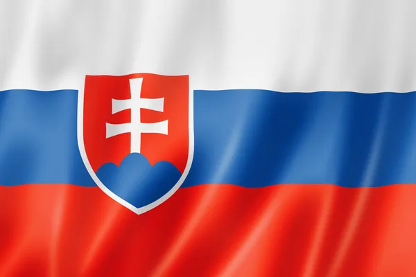 Slovakiska flagga — Stockfoto