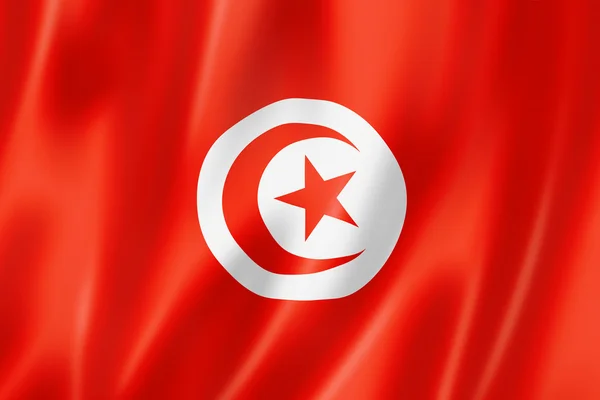 Τυνησιακό σημαία — Φωτογραφία Αρχείου