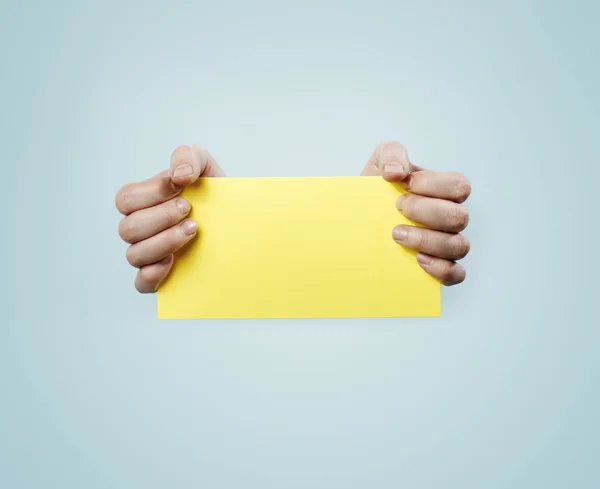 Cartão amarelo — Fotografia de Stock