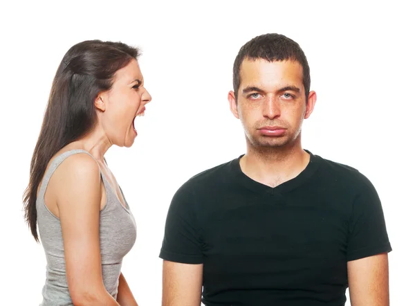 Nešťastný mladý pár s argument — Stock fotografie