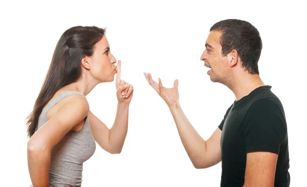 Nešťastný mladý pár s argument — Stock fotografie