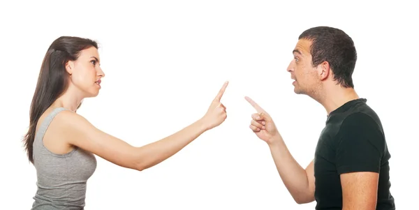 Unhappy young couple having an argument — Stock Photo, Image
