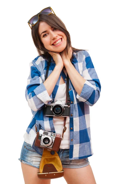 Ritratto di giovane turista felice — Foto Stock