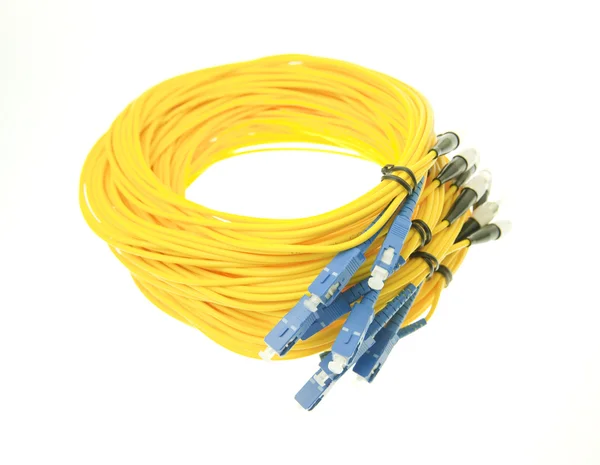 Cable de red óptica de fibra — Foto de Stock