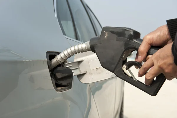 stock image Fill up fuel at gas station