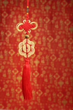 Çin yeni yıl tebrik için şanslı düğüm