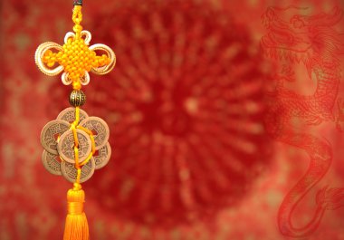 Lucky knot for Chinese new year greeting clipart