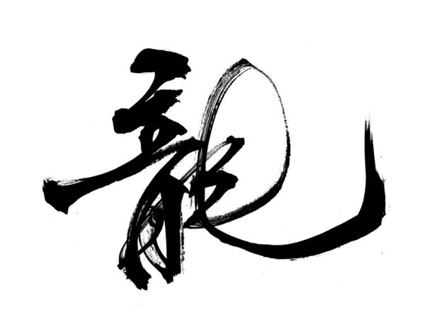 传统的中国书法艺术是指成功 — 图库照片