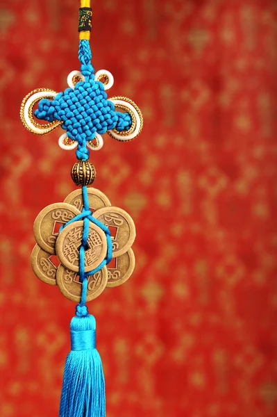 Lucky knot for Chinese new year greeting — Stock Photo, Image