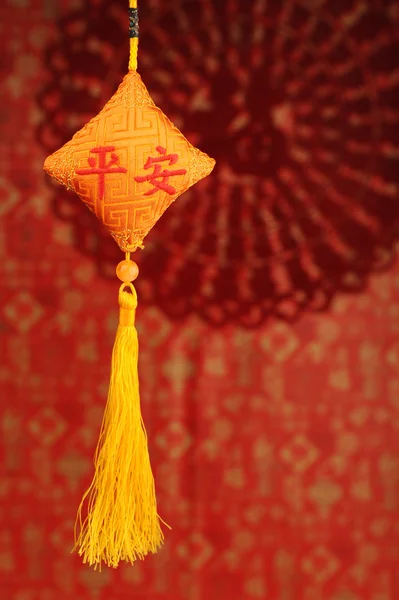 Τυχερός κόμπος για το κινεζικό νέο έτος ευχετήρια — Φωτογραφία Αρχείου