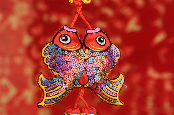 中国の新年の挨拶のための幸運な結び目 — ストック写真