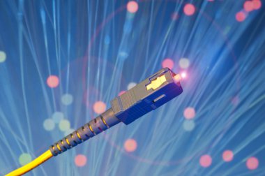 Internet teknolojisi fiber optik arka plan