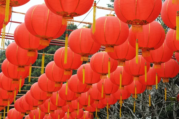 Décorations de lanterne rouge chinoise festive — Photo