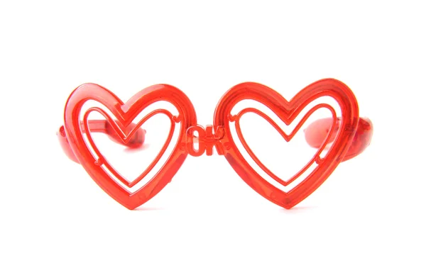 Óculos com vidro em forma de coração — Fotografia de Stock